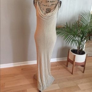 COPY - Floor Length Gold Beaded Gown